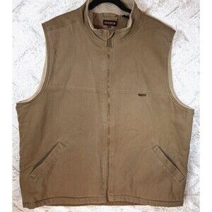 Vintage‎ Wolverine Vest XXL Sherpa Lined Khaki Tan